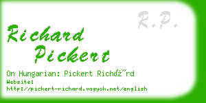 richard pickert business card